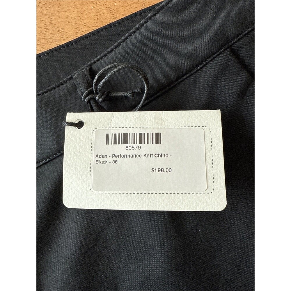 Rye 51 Performance Knit Chino Black 38W Silo Straight‎ Fit LuxeKnit NWT - Picture 6 of 11